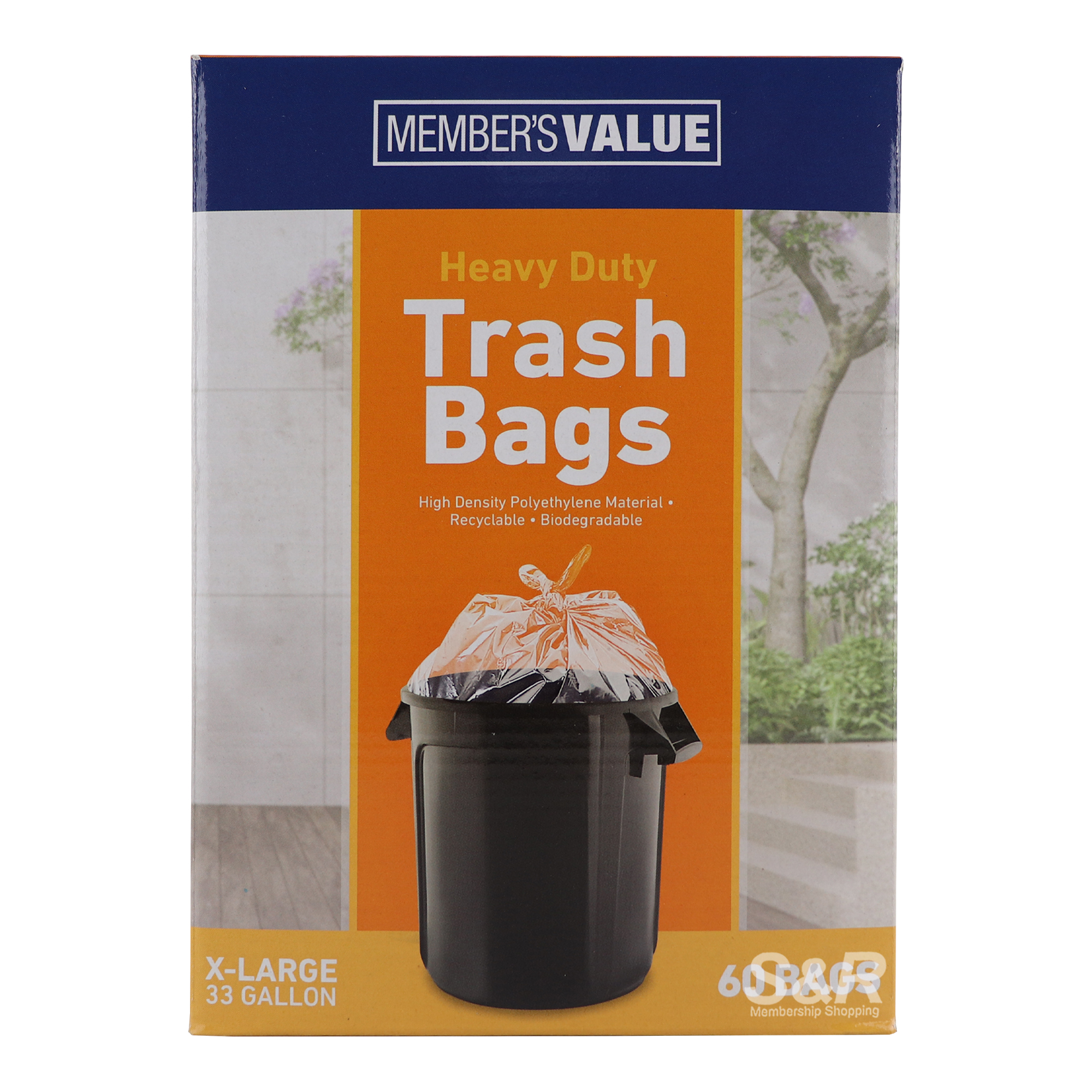 Member's Value Trash Bag Clear X-Large 60pcs Member's Value Trash Bag Clear X-Large 60pcs